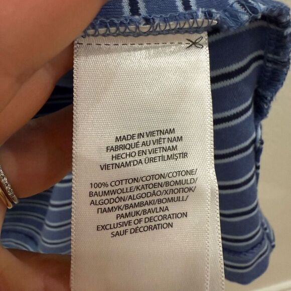 Polo Ralph Lauren Men's XL Classic Fit Blue Striped Short Sleeve Polo Shirt - Picture 6 of 8